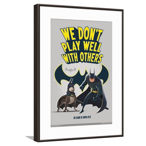 DC Comics Movie DC League of Super-Pets - We Don't Play Well With Others Canvas Wall Poster, 14.725" x 22.375"