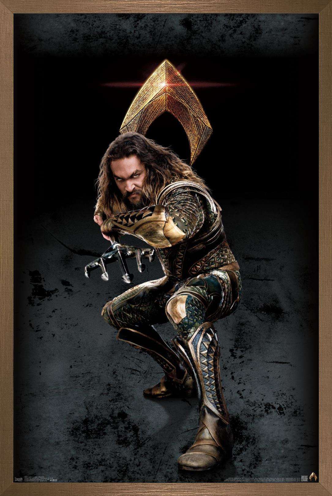 DC Comics Movie - Justice League - Aquaman Wall Poster, 14.725" x 22.375", Framed