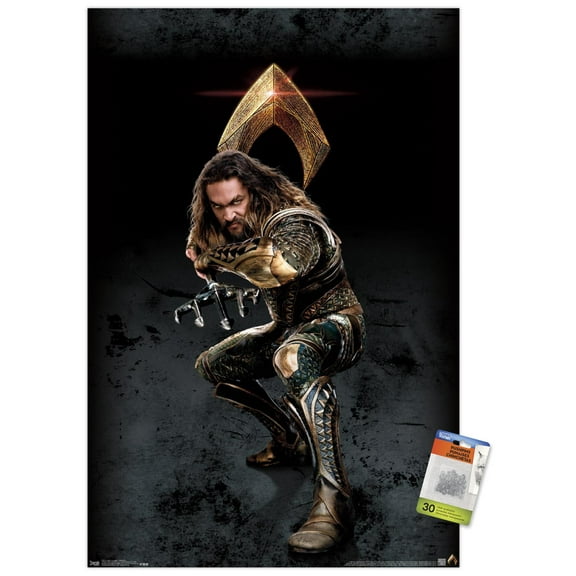 DC Comics Movie - Justice League - Aquaman Wall Poster with Push Pins, 22.375" x 34"