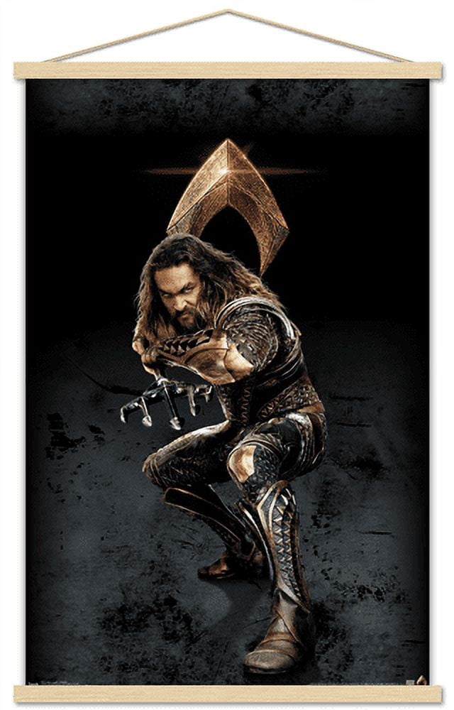 DC Comics Movie - Justice League - Aquaman Wall Poster with Wooden Magnetic Frame, 22.375" x 34"