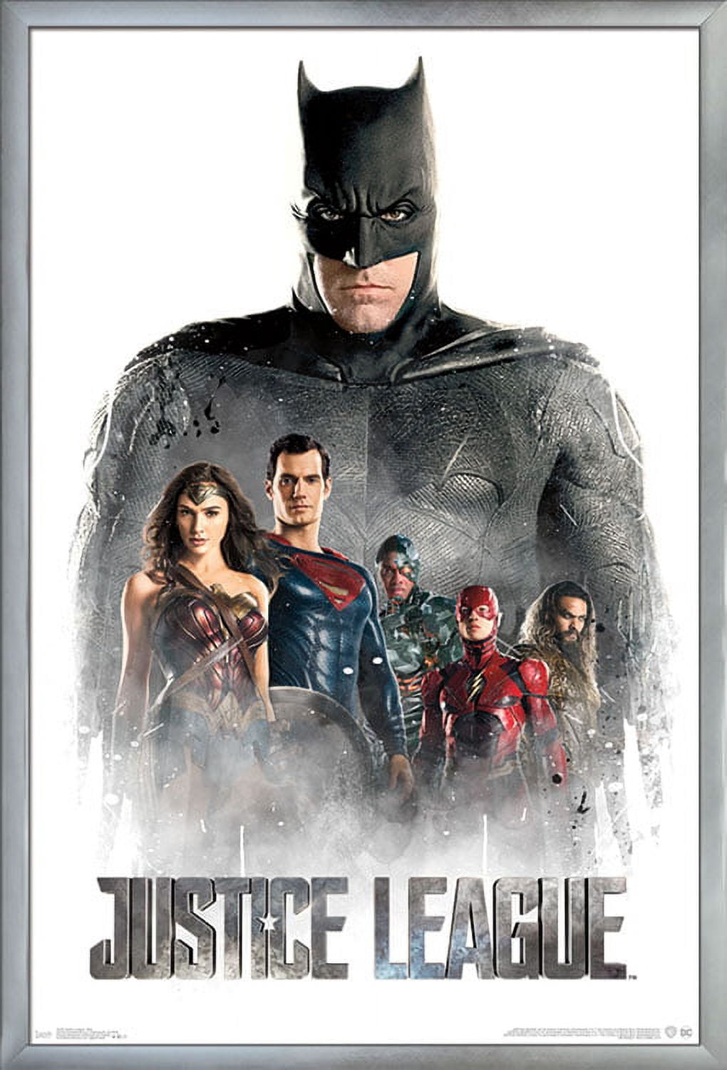 DC Comics Movie - Justice League - Characters in Mist Wall Poster, 22.375" x 34", Framed