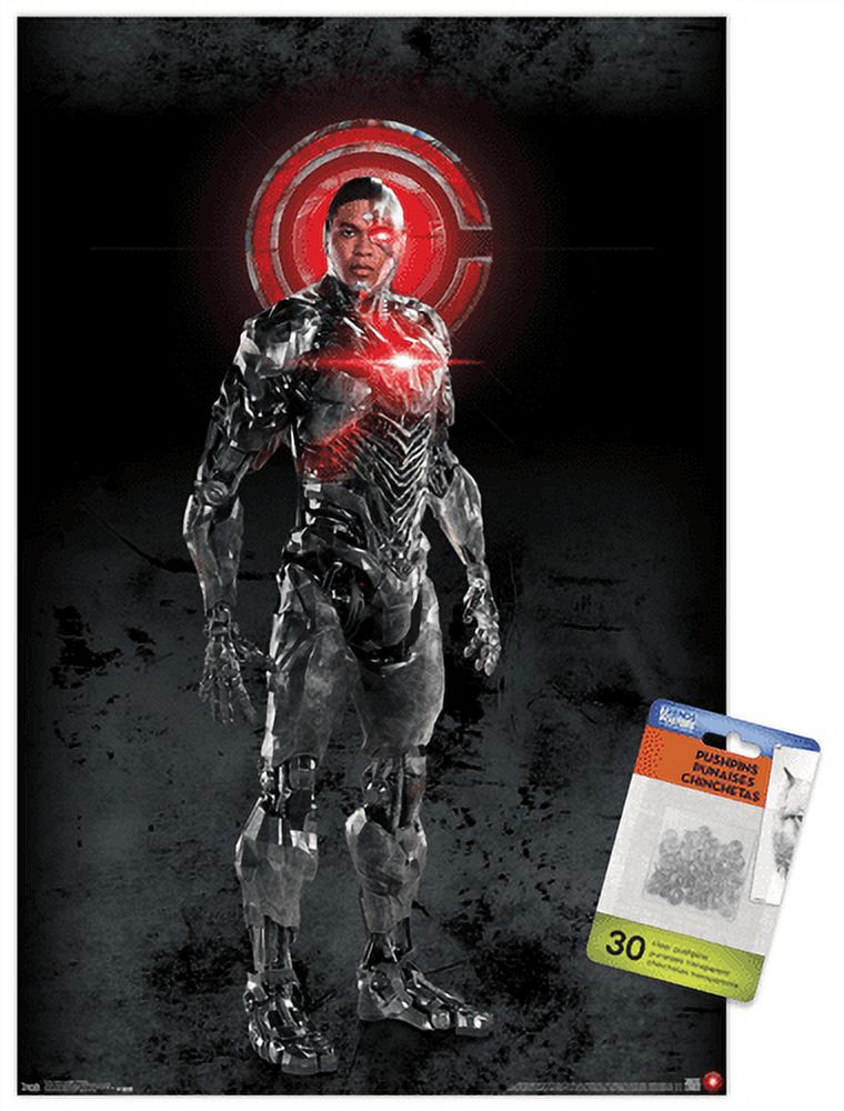DC Comics Movie - Justice League - Cyborg Wall Poster with Push Pins ...