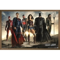 DC Comics Movie - Justice League - Group Wall Poster, 14.725" x 22.375", Framed