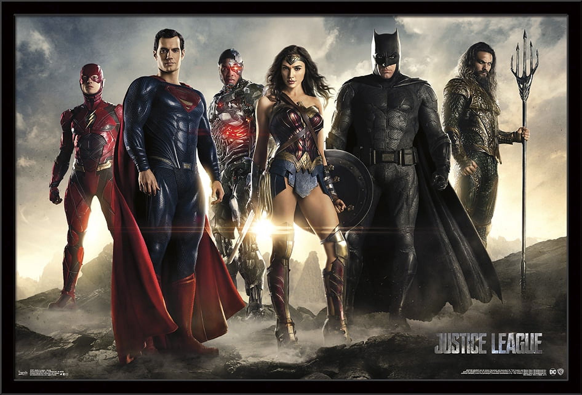 DC Comics Movie - Justice League - Group Wall Poster, 22.375" x 34", Framed