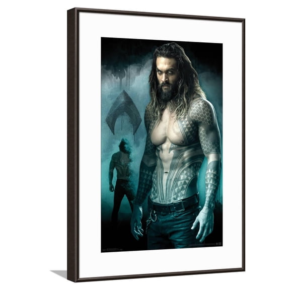 DC Comics Movie Justice League - King of Atlantis Canvas Wall Poster, 14.725" x 22.375"