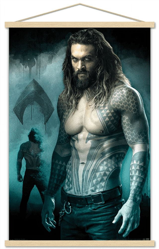 DC Comics Movie - Justice League - King of Atlantis Wall Poster with Wooden Magnetic Frame, 22.375" x 34"