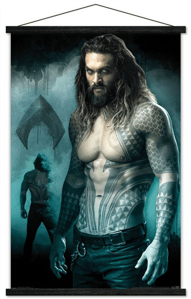 DC Comics Movie - Justice League - King of Atlantis Wall Poster with Wooden Magnetic Frame, 22.375" x 34"
