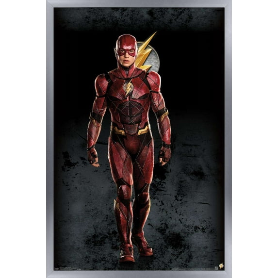 DC Comics Movie - Justice League - The Flash Wall Poster, 14.725" x 22.375", Framed