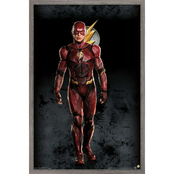 DC Comics Movie - Justice League - The Flash Wall Poster, 22.375" x 34", Framed
