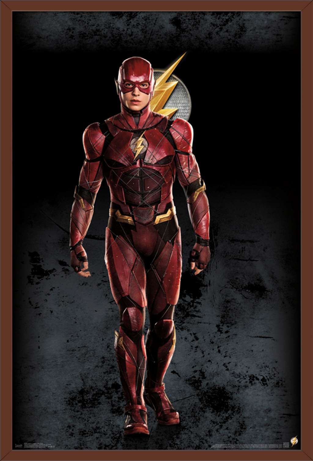 DC Comics Movie - Justice League - The Flash Wall Poster, 22.375" x 34", Framed