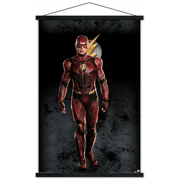 DC Comics Movie - Justice League - The Flash Wall Poster with Wooden Magnetic Frame, 22.375" x 34"