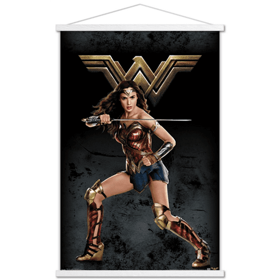 DC Comics Movie - Justice League - Wonder Woman Wall Poster with Magnetic Frame, 22.375" x 34"
