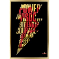 DC Comics Movie - Shazam - Bolt Wall Poster, 14.725" x 22.375", Framed