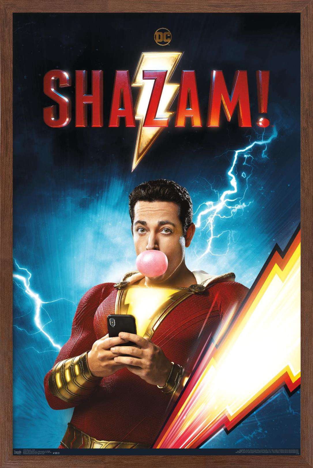 DC Comics Movie - Shazam - Chill Wall Poster, 14.725" x 22.375", Framed