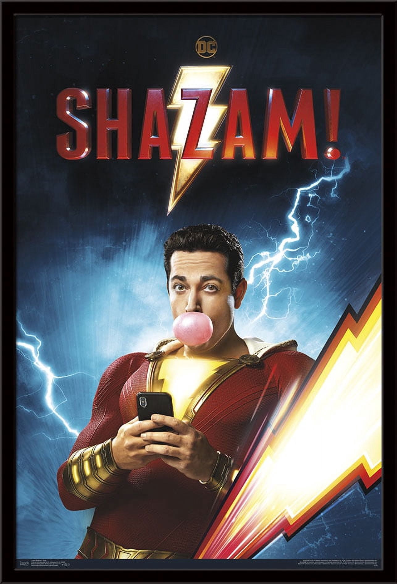 DC Comics Movie - Shazam - Chill Wall Poster, 22.375" x 34", Framed