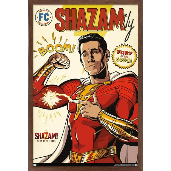 DC Comics Movie Shazam! Fury of the Gods - Comic Wall Poster, 22.375" x 34" Framed