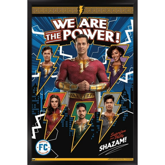 DC Comics Movie Shazam! Fury of the Gods - Family Wall Poster, 14.725" x 22.375" Framed