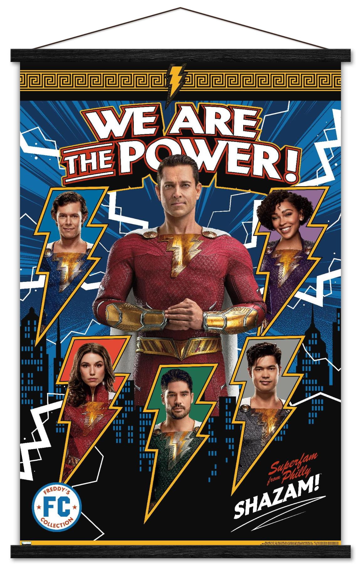 DC Comics Movie Shazam! Fury of the Gods - Family Wall Poster with Magnetic Frame, 22.375" x 34"