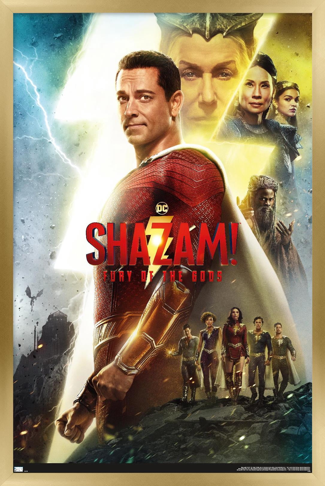DC Comics Movie Shazam! Fury of the Gods - One Sheet Wall Poster, 22.375" x 34" Framed