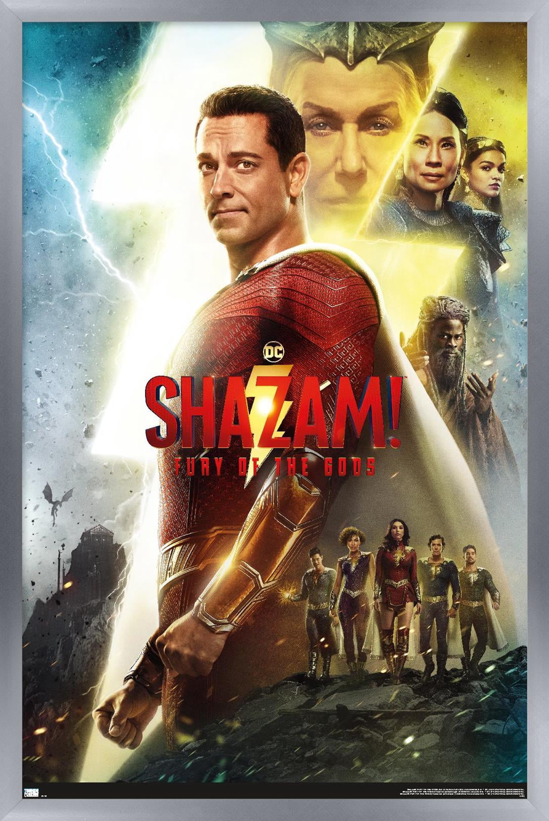 DC Comics Movie Shazam! Fury of the Gods - One Sheet Wall Poster, 22.375" x 34" Framed