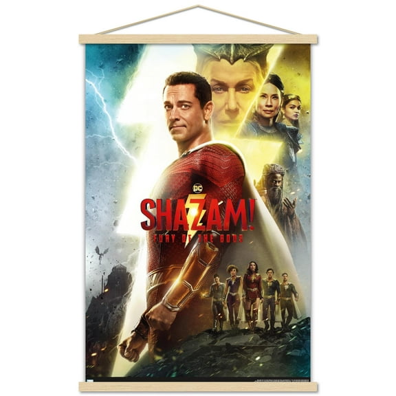 DC Comics Movie Shazam! Fury of the Gods - One Sheet Wall Poster with Magnetic Frame, 22.375" x 34"