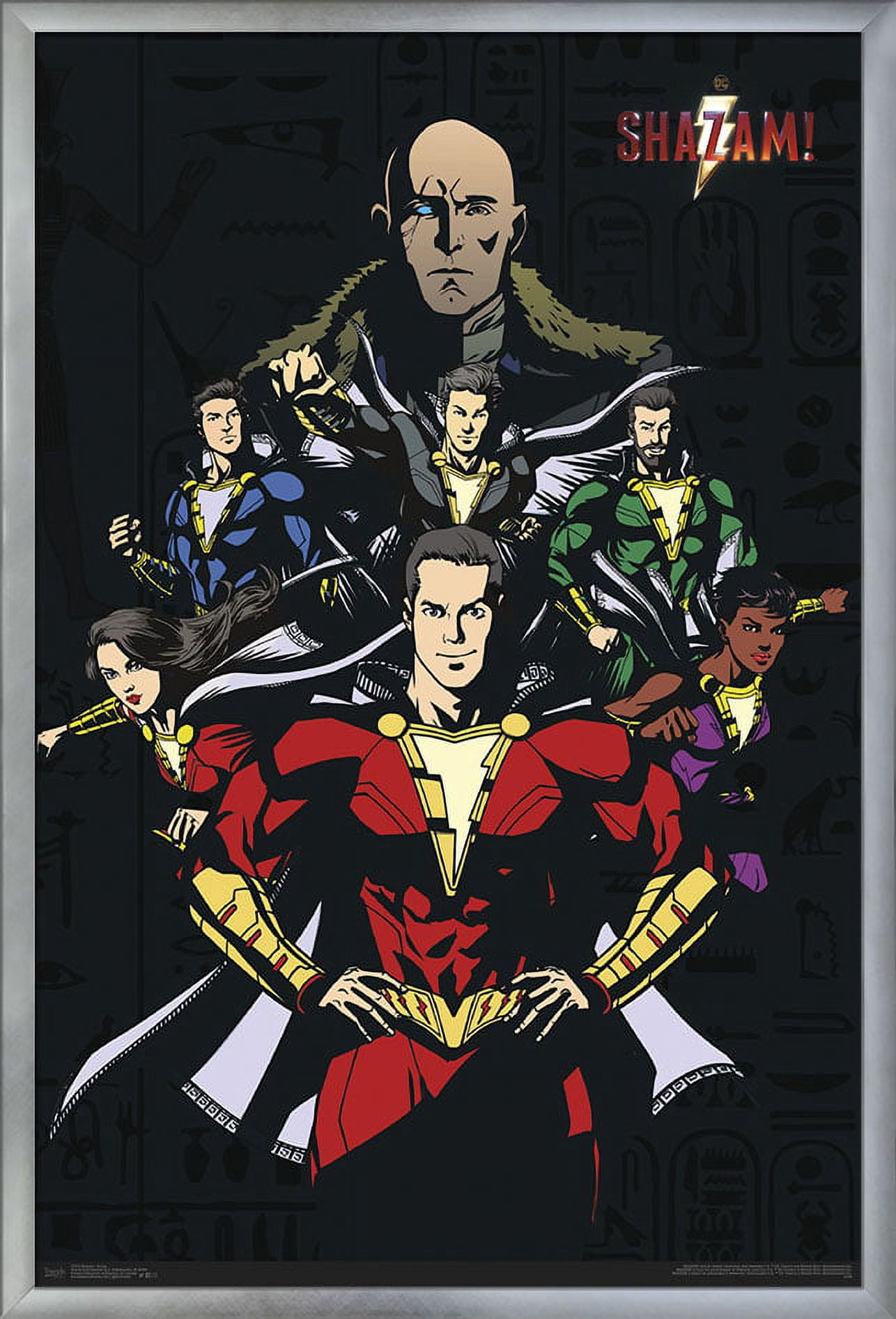 DC Comics Movie - Shazam - Group Wall Poster, 22.375" x 34", Framed