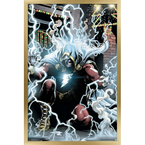 DC Comics Movie - Shazam - Lightning Wall Poster, 22.375" x 34", Framed
