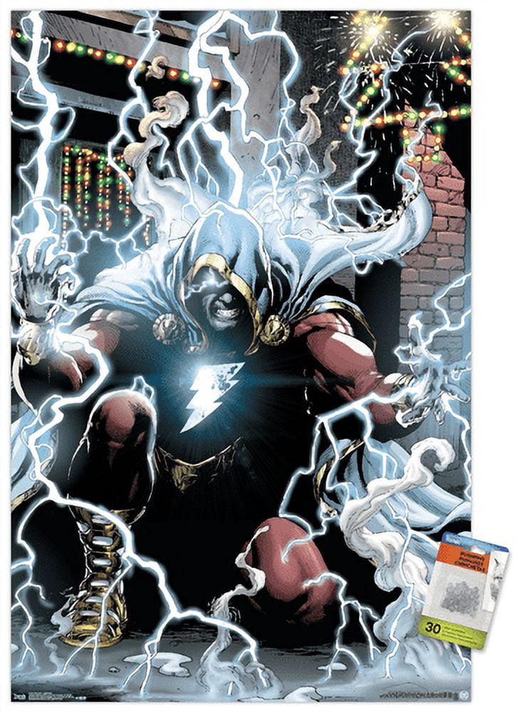 DC Comics Movie - Shazam - Lightning Wall Poster with Push Pins, 22.375" x 34"