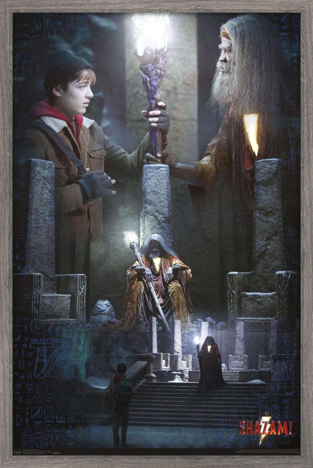 DC Comics Movie - Shazam - The Wizard Wall Poster, 22.375" x 34", Framed