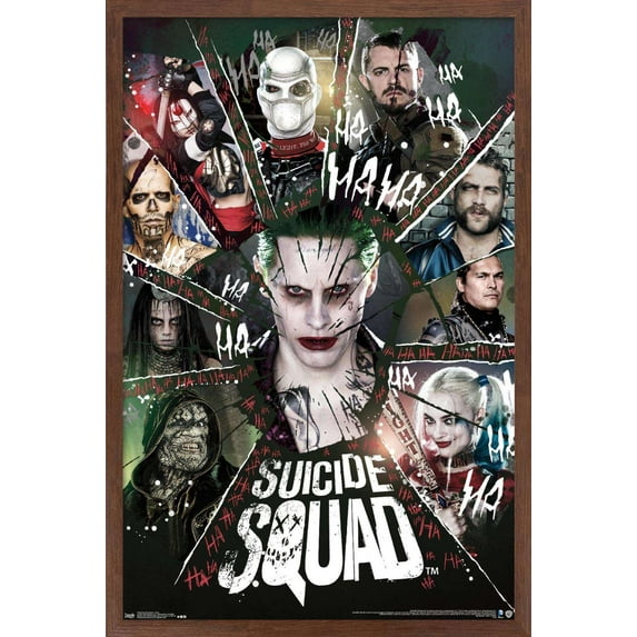 DC Comics Movie - Suicide Squad - Circle Wall Poster, 14.725" x 22.375", Framed