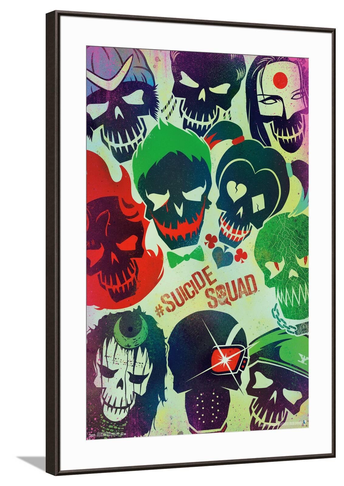 DC Comics Movie Suicide Squad - Faces Canvas Wall Poster, 22.375" x 34 ...