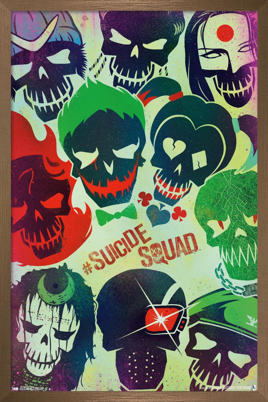 DC Comics Movie - Suicide Squad - Faces Wall Poster, 14.725" x 22.375", Framed