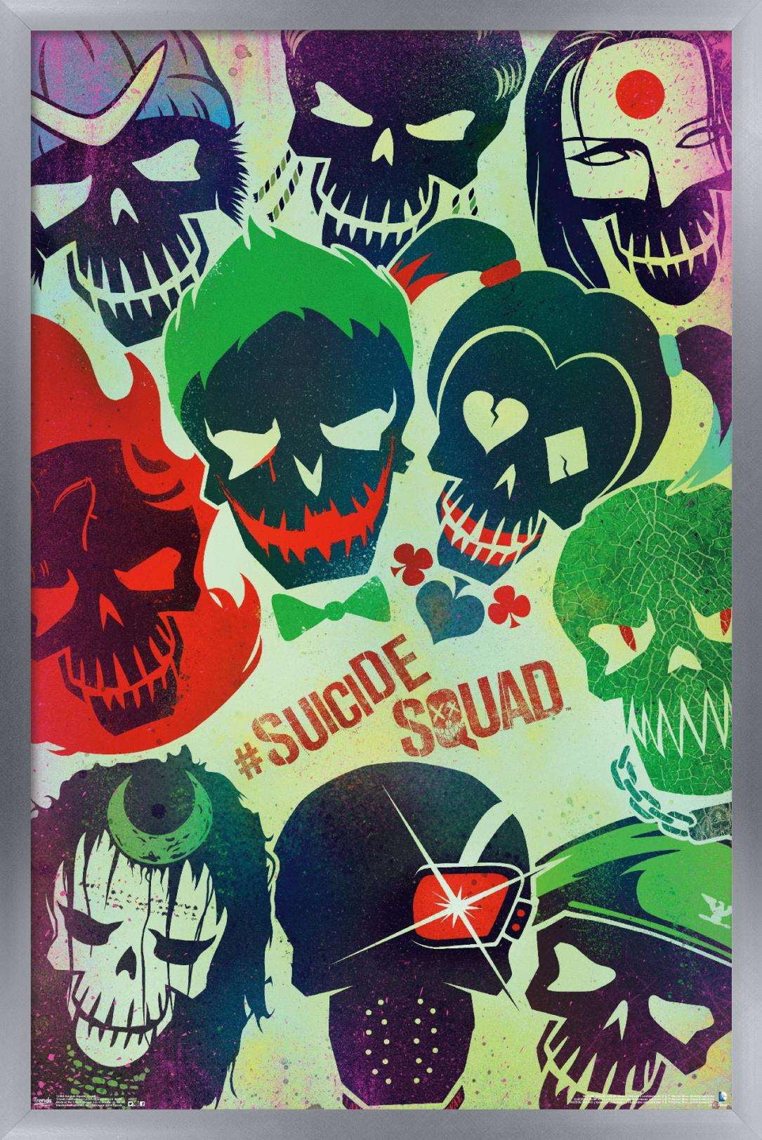 DC Comics Movie - Suicide Squad - Faces Wall Poster, 14.725" x 22.375", Framed
