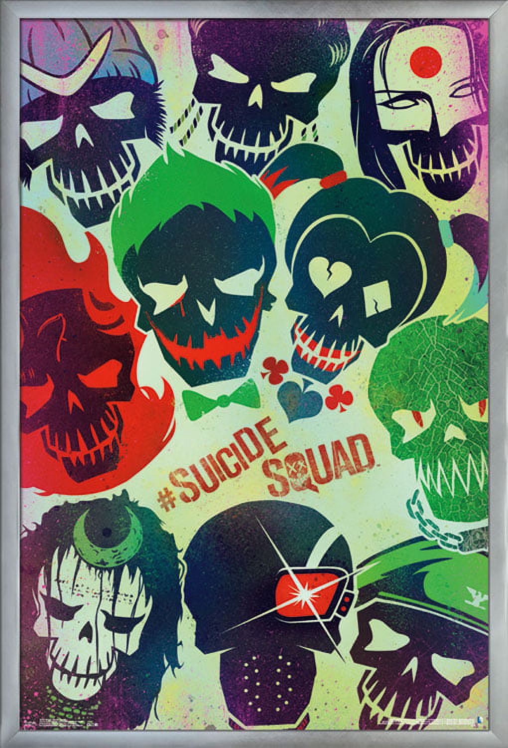 DC Comics Movie - Suicide Squad - Faces Wall Poster, 22.375" x 34", Framed