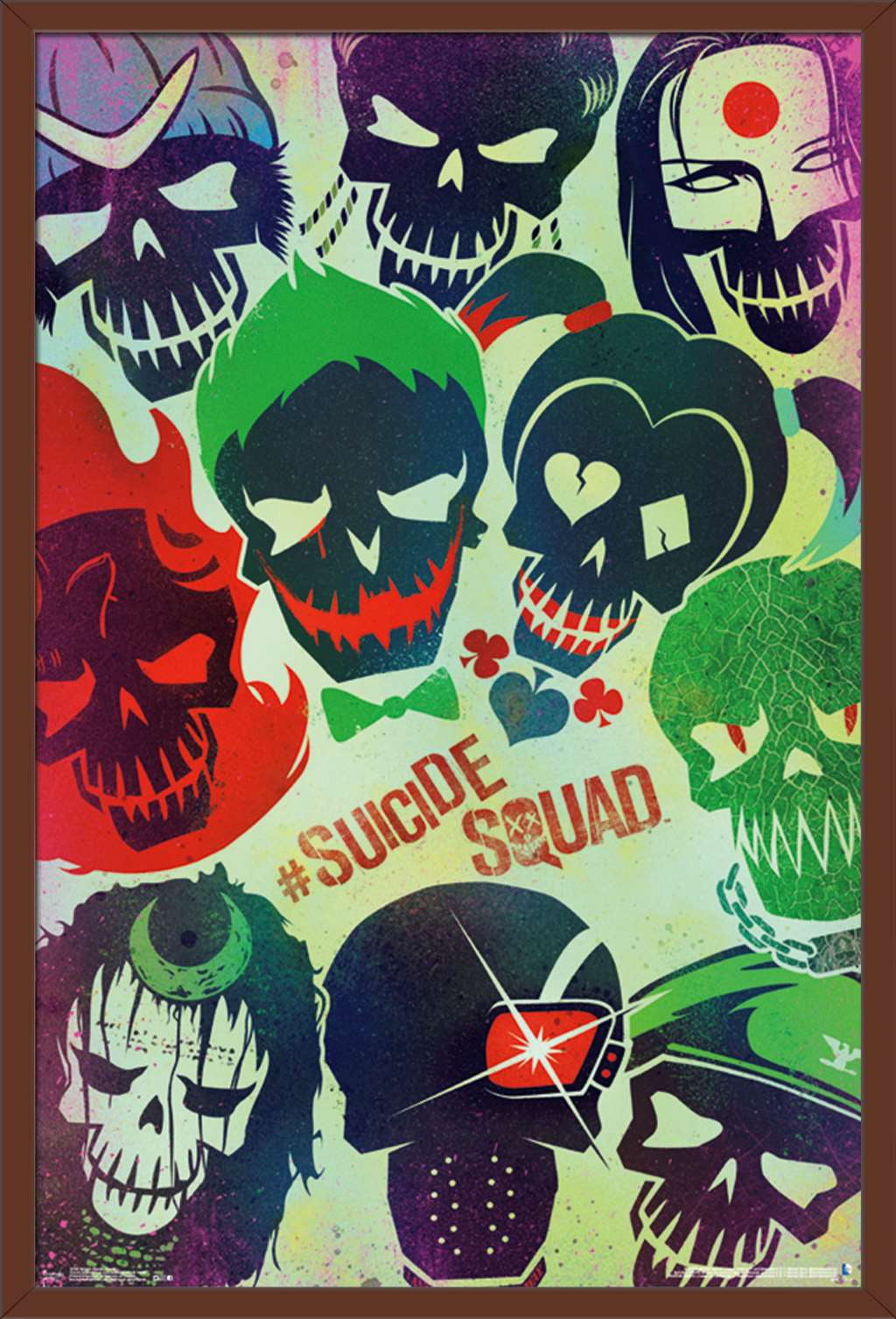 DC Comics Movie - Suicide Squad - Faces Wall Poster, 22.375" x 34", Framed
