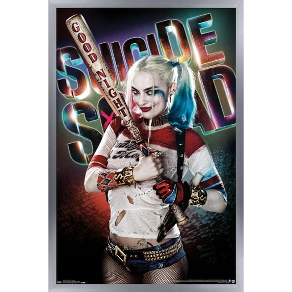 DC Comics Movie - Suicide Squad - Good Night Wall Poster, 14.725" x 22.375", Framed