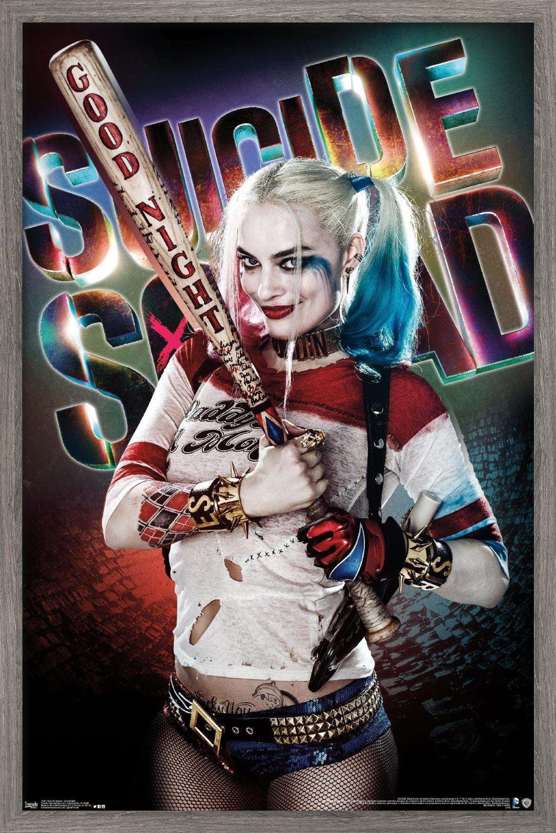 DC Comics Movie - Suicide Squad - Good Night Wall Poster, 14.725" x 22.375", Framed