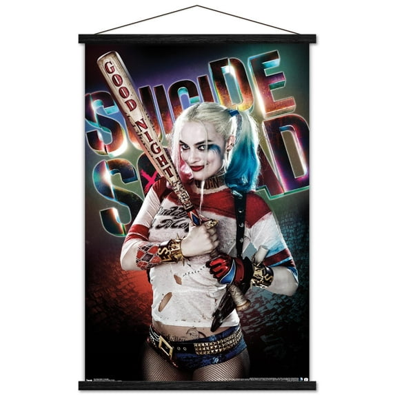 DC Comics Movie - Suicide Squad - Good Night Wall Poster with Wooden Magnetic Frame, 22.375" x 34"