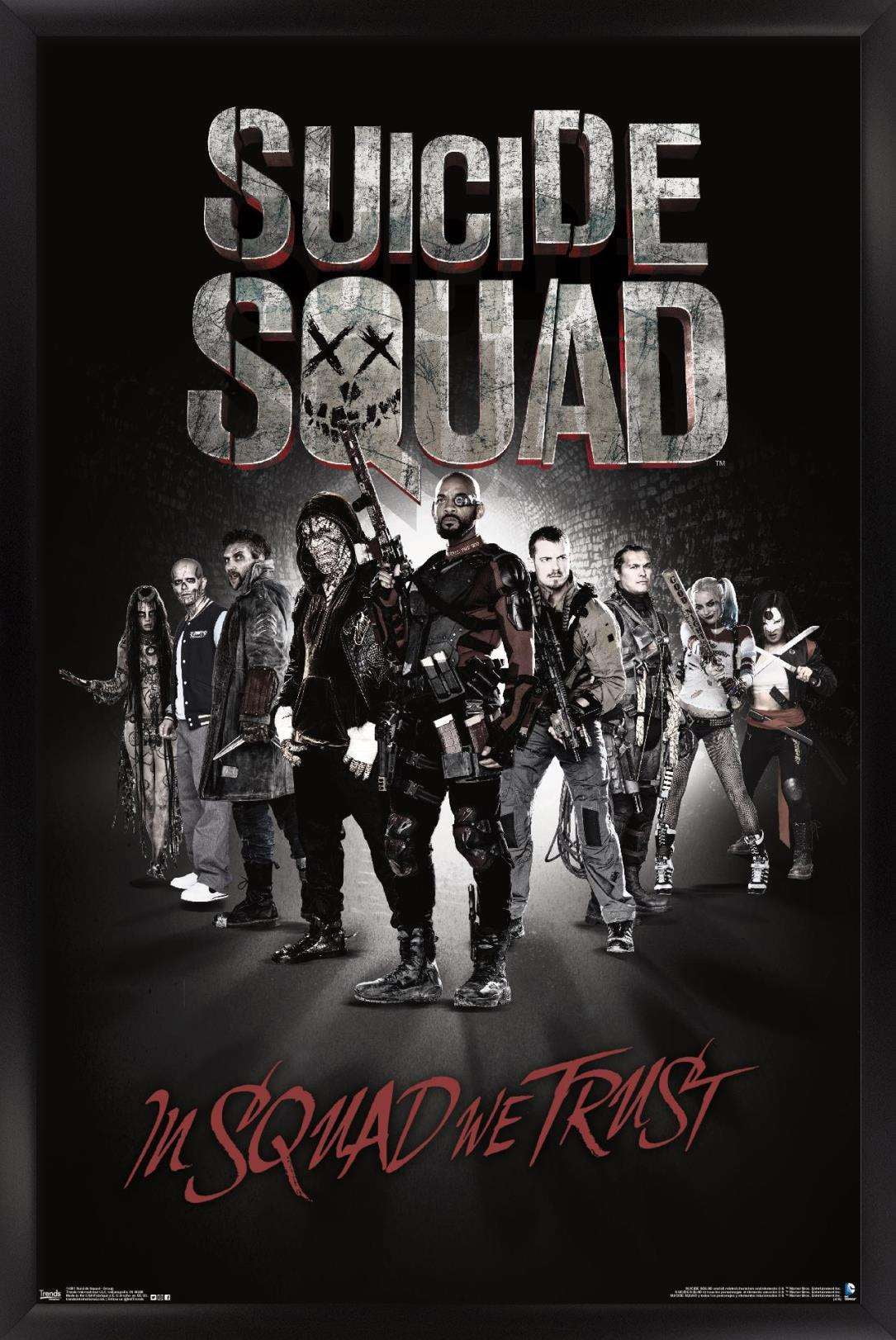 DC Comics Movie - Suicide Squad - Group Wall Poster, 14.725" x 22.375", Framed