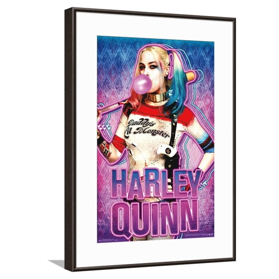 DC Comics Movie Suicide Squad - Harley Gum Canvas Wall Poster, 14.725" x 22.375"