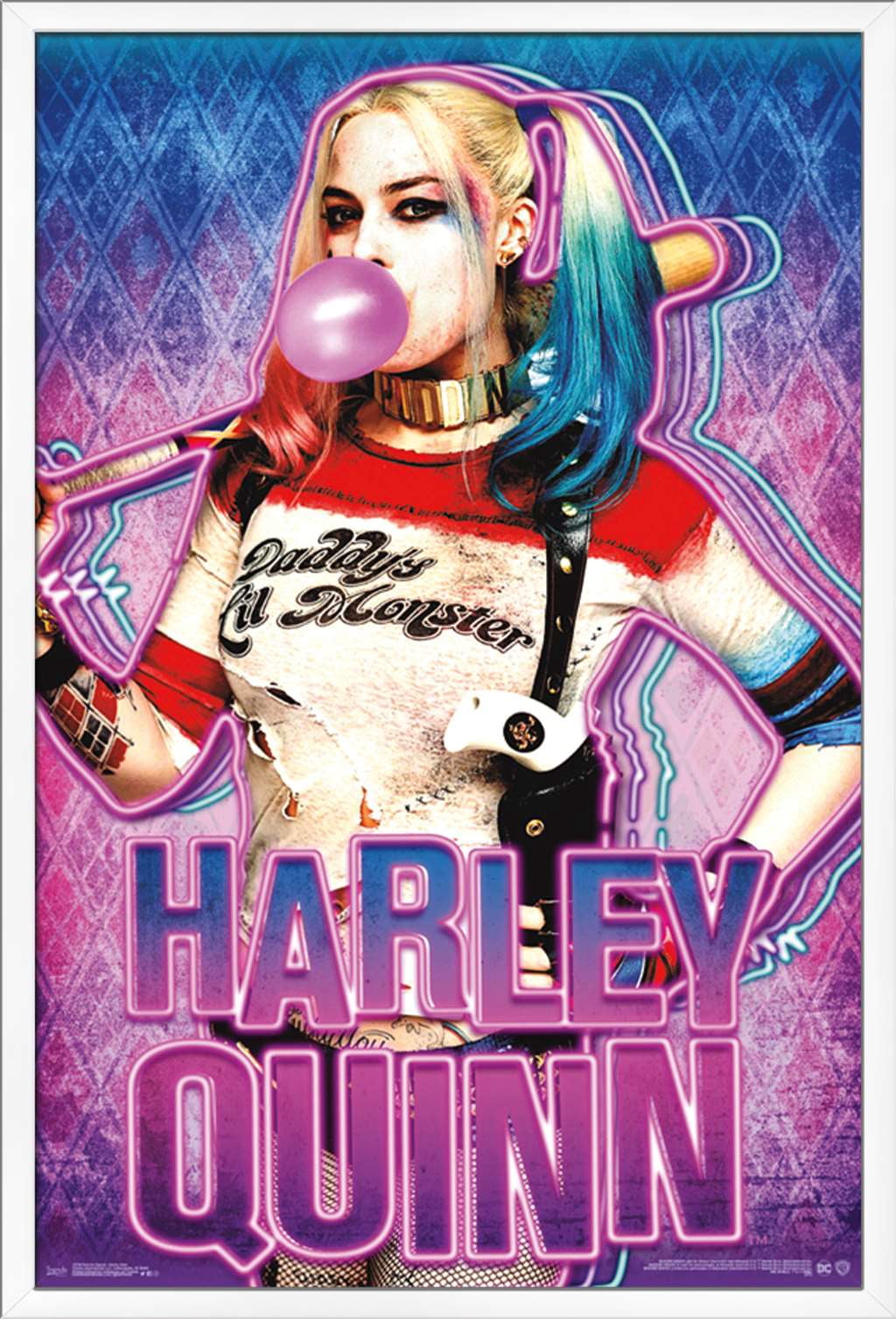 DC Comics Movie - Suicide Squad - Harley Gum Wall Poster, 22.375" x 34", Framed