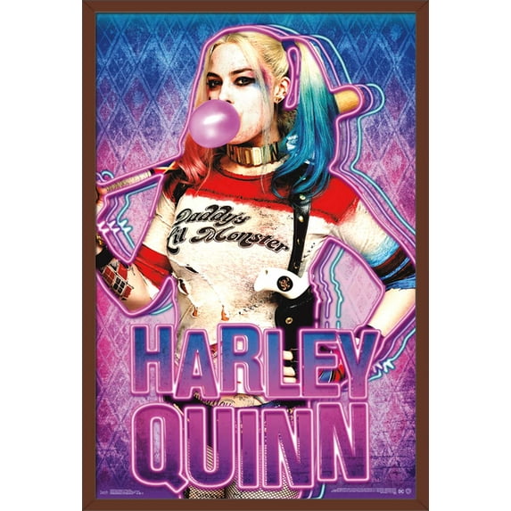DC Comics Movie - Suicide Squad - Harley Gum Wall Poster, 22.375" x 34", Framed