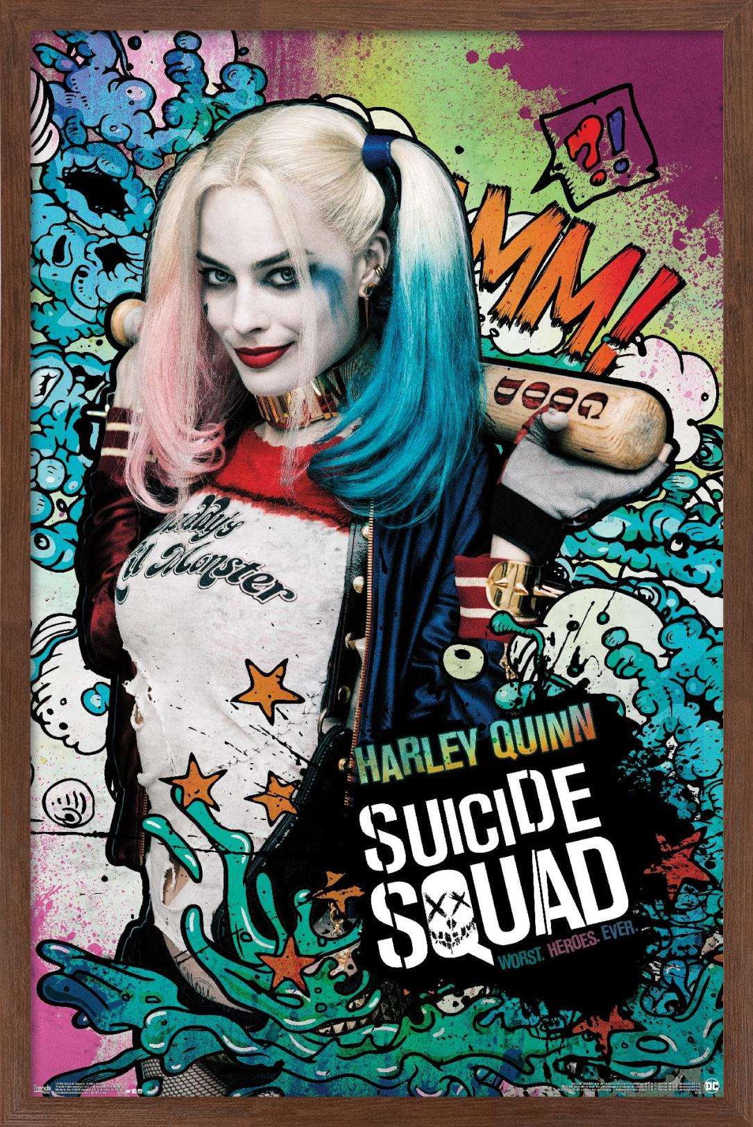 DC Comics Movie - Suicide Squad - Harley Stars Wall Poster, 14.725" x 22.375", Framed
