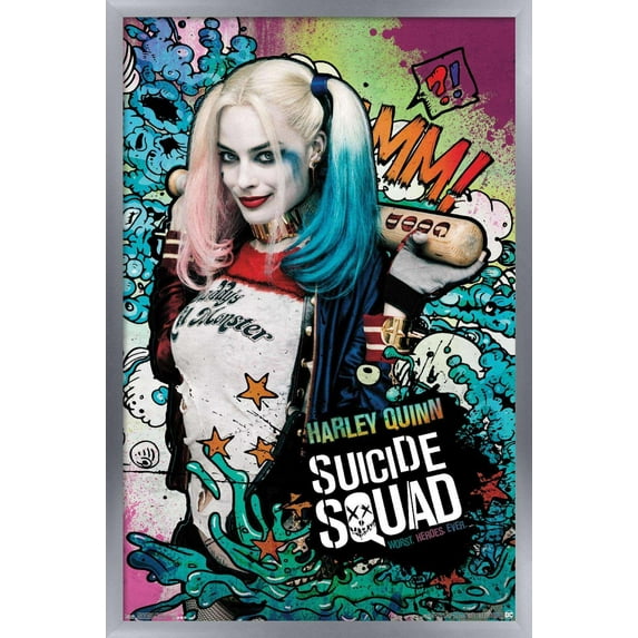 DC Comics Movie - Suicide Squad - Harley Stars Wall Poster, 14.725" x 22.375", Framed
