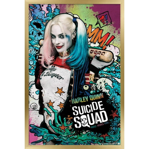 DC Comics Movie - Suicide Squad - Harley Stars Wall Poster, 14.725" x 22.375", Framed