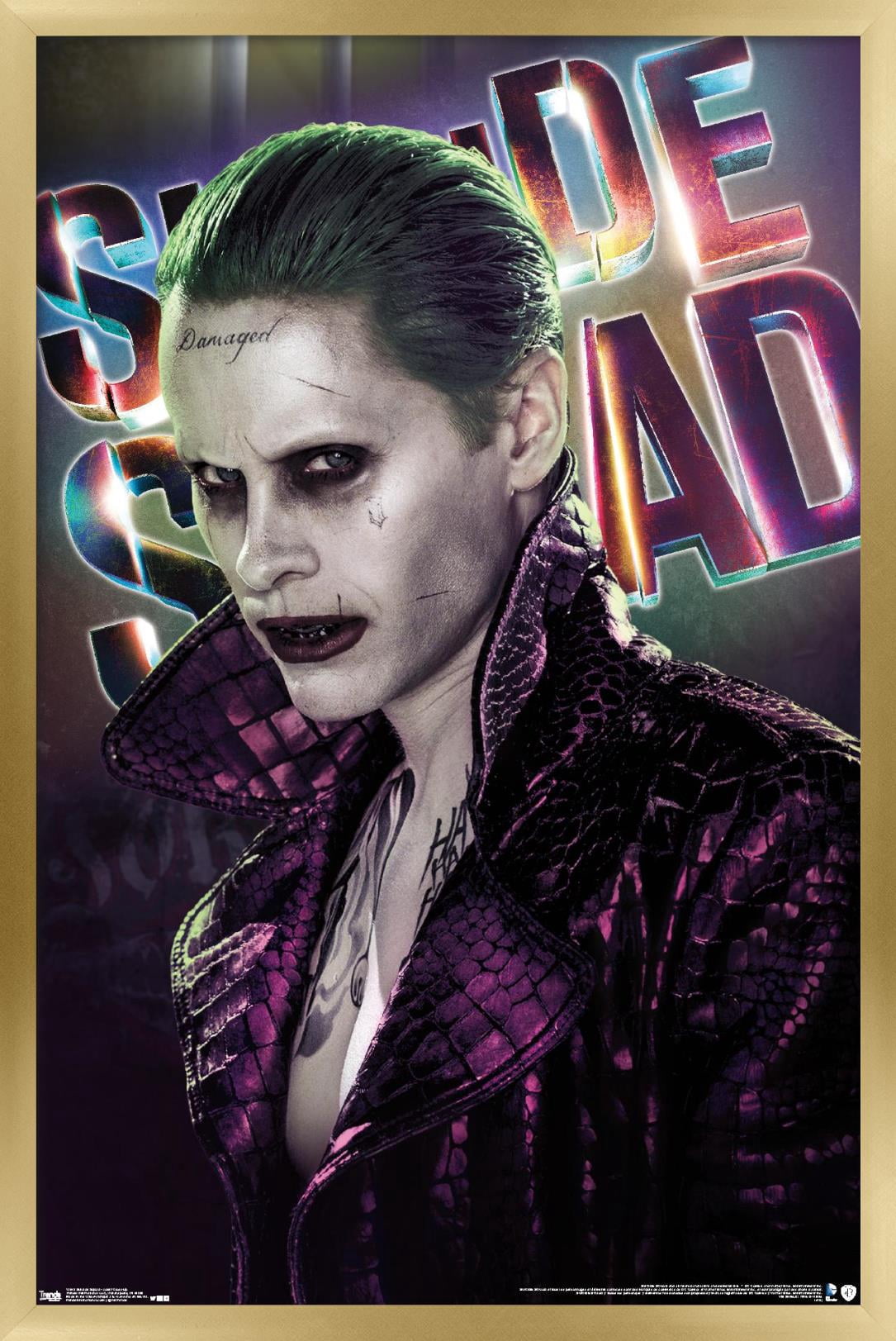 DC Comics Movie - Suicide Squad - Joker Close-Up Wall Poster, 14.725" x 22.375", Framed