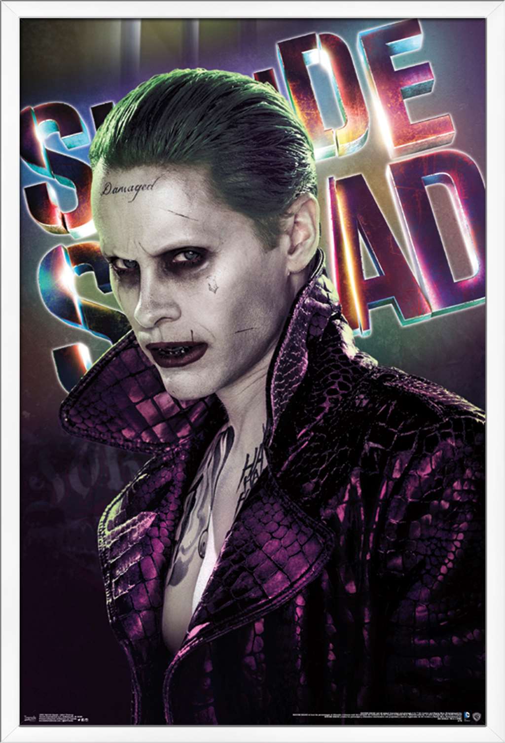 DC Comics Movie - Suicide Squad - Joker Close-Up Wall Poster, 22.375" x 34", Framed