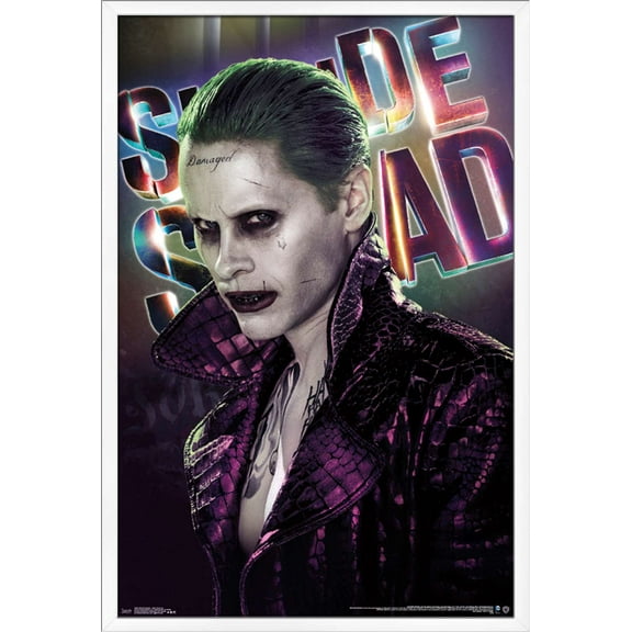 DC Comics Movie - Suicide Squad - Joker Close-Up Wall Poster, 22.375" x 34", Framed