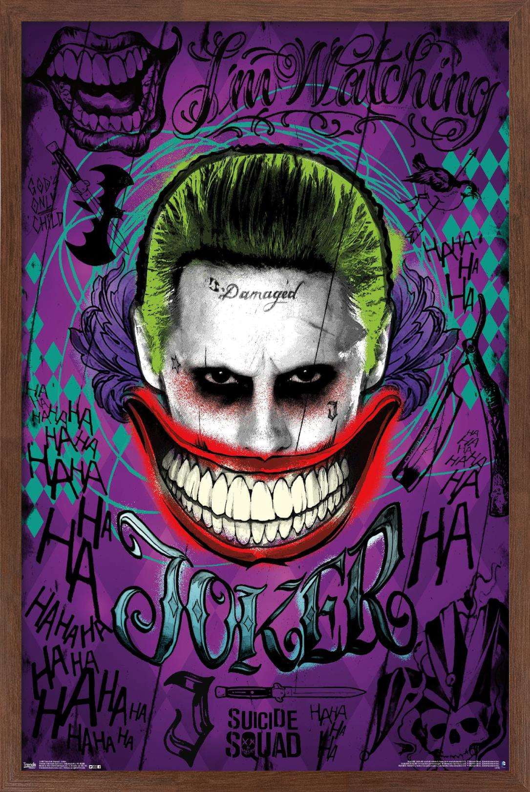 DC Comics Movie - Suicide Squad - Joker Wall Poster, 14.725" x 22.375", Framed
