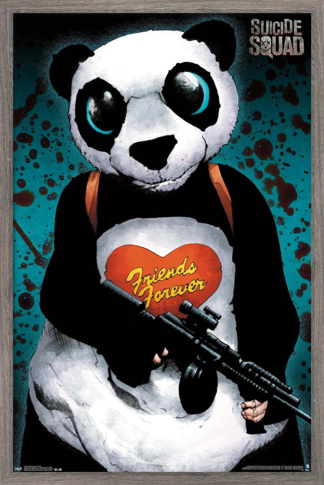 DC Comics Movie - Suicide Squad - Panda Wall Poster, 14.725" x 22.375", Framed